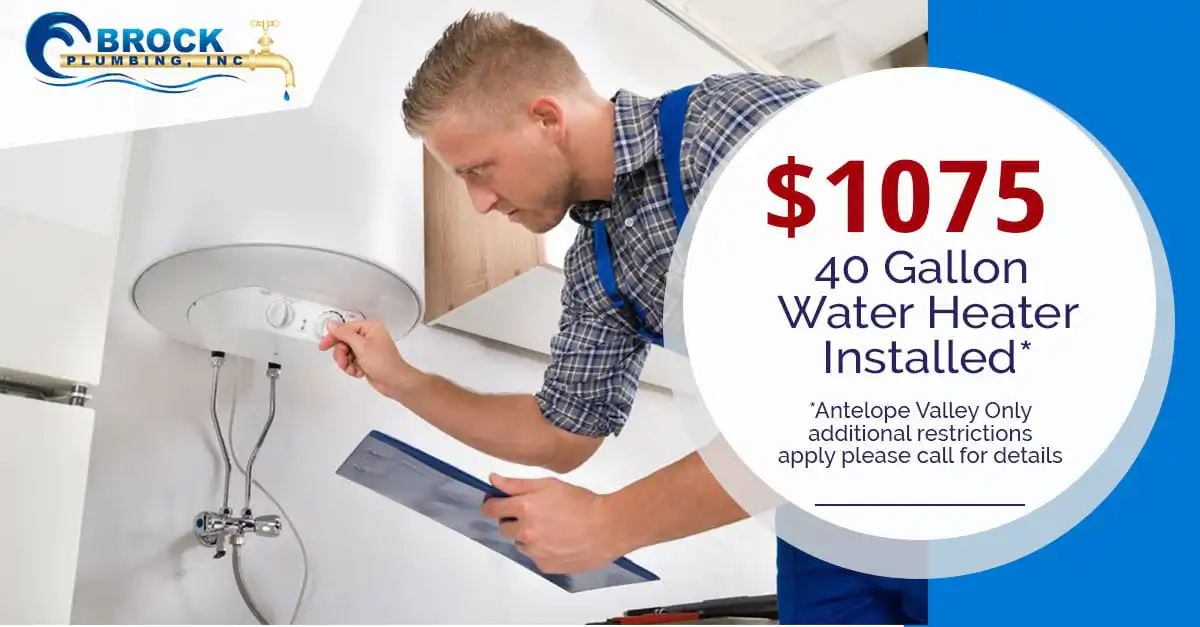 Water heater replacement in a Palmdale, CA home with hard water
