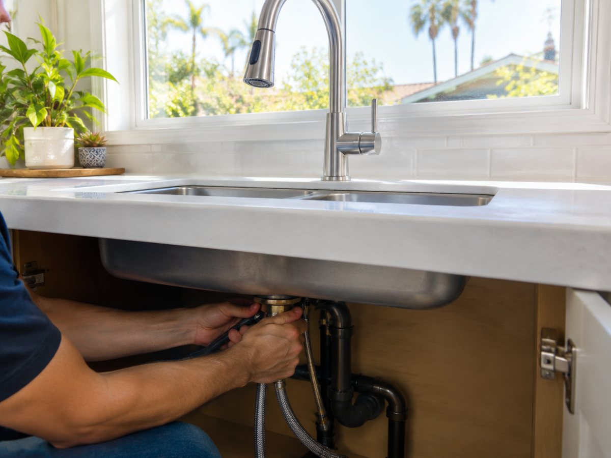 Kitchen faucet installation in Santa Clarita, CA