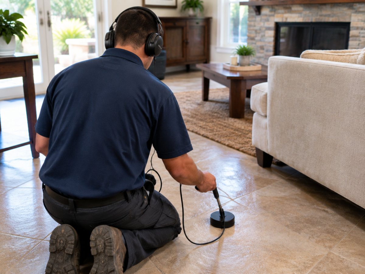 Slab leak detection in Lancaster, CA