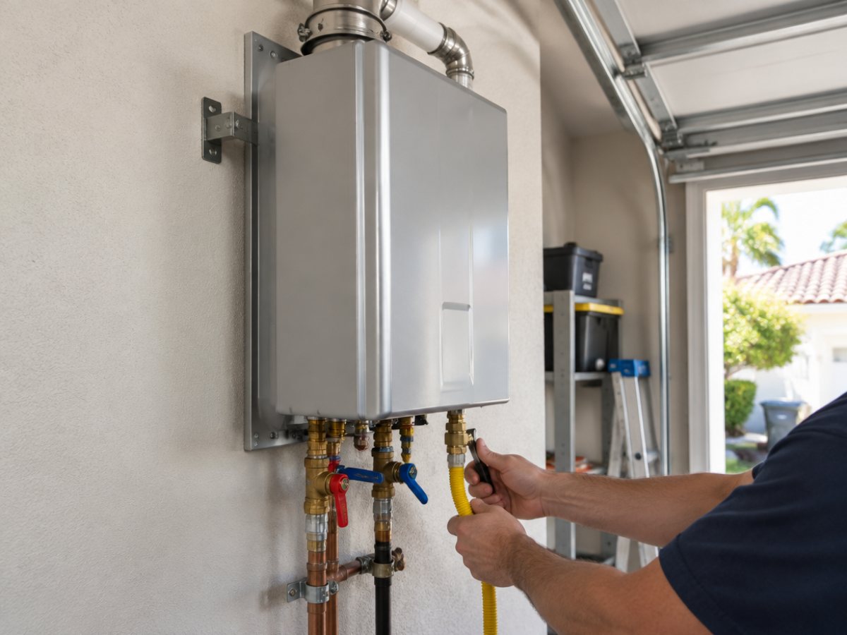 Tankless water heater installation in Santa Clarita, CA