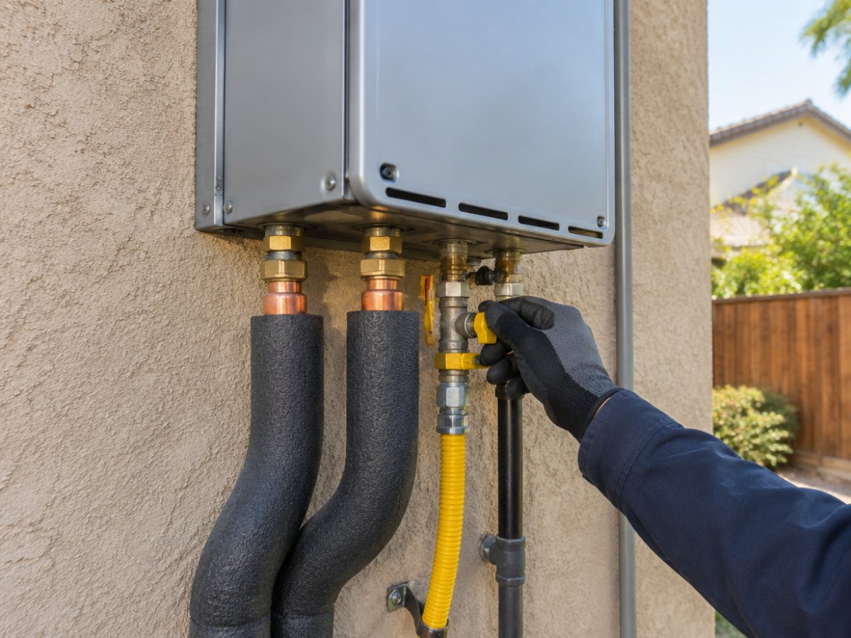 Tankless water heater installation in Palmdale, CA