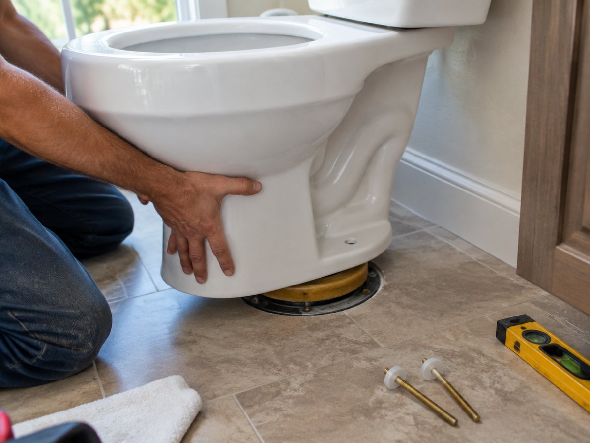 Toilet installation in Lancaster, CA