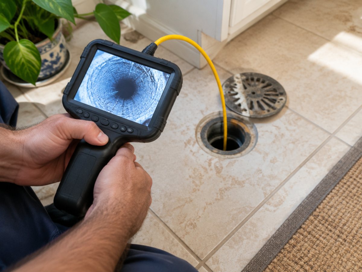 Video camera drain inspection in Santa Clarita, CA